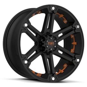Jogo com 4 Rodas Tuff Wheel 15x8, 6 Furos de 139,7 para Troller, L-200 / Triton, Hilux, Toyota Bandeirante