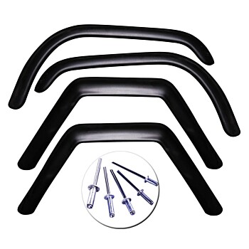 Combo Jogo de Alargador de Para-lamas em fibra resistente com rebites p/ Jeep Willys 60 a 83 (4 peças)